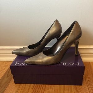 Enzo Angiolini Dark Grey Patent Heel Size 8.5M